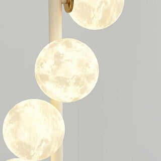 Exquisite 6-Light Globe Gold Curve Metal Floor Lamp Zawala Image - 6