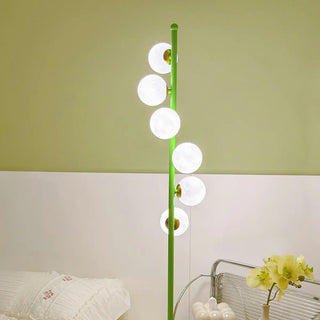 Exquisite 6-Light Globe Gold Curve Metal Floor Lamp Zawala Image - 8