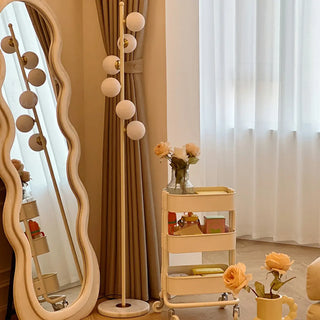 Exquisite 6-Light Globe Gold Curve Metal Floor Lamp Zawala Image - 9