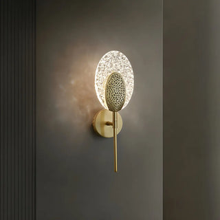 ZOWALA - Exquisite Brass Fan-Shaped Acrylic LED Small Wall Lamp Image - 3