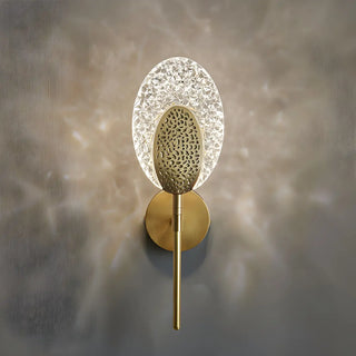 ZOWALA - Exquisite Brass Fan-Shaped Acrylic LED Small Wall Lamp Image - 4