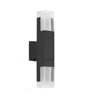 Exterior Black Modern Geometric Metal LED Wall Light Zawala Image - 11