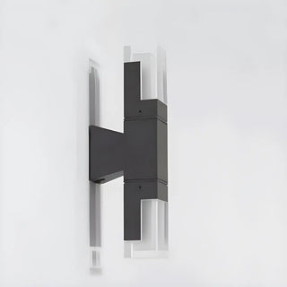 Exterior Black Modern Geometric Metal LED Wall Light Zawala Image - 15