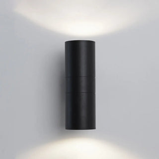 Modern Black Metal Cylinder Up Down Exterior Wall Light Zawala Image - 4