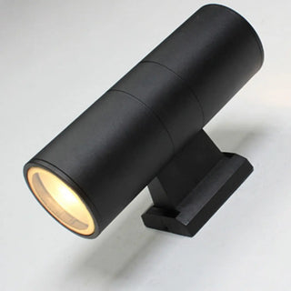Modern Black Metal Cylinder Up Down Exterior Wall Light Zawala Image - 5