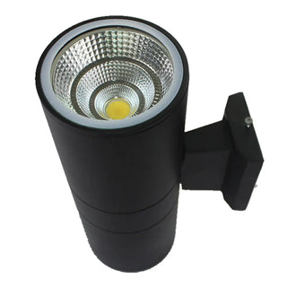 Modern Black Metal Cylinder Up Down Exterior Wall Light Zawala Image - 9