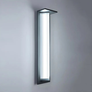 Modern Vertical Black Metal Exterior Wall Light Fixture Zawala Image - 10