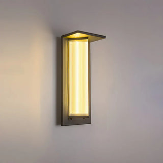 Modern Vertical Black Metal Exterior Wall Light Fixture Zawala Image - 13