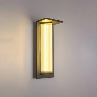 Modern Vertical Black Metal Exterior Wall Light Fixture Zawala Image - 14