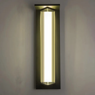 Modern Vertical Black Metal Exterior Wall Light Fixture Zawala Image - 15