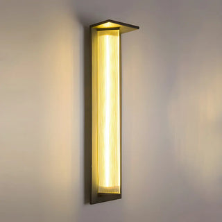 Modern Vertical Black Metal Exterior Wall Light Fixture Zawala Image - 17