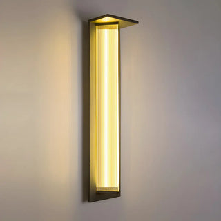 Modern Vertical Black Metal Exterior Wall Light Fixture Zawala Image - 18