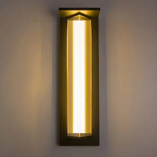 Modern Vertical Black Metal Exterior Wall Light Fixture Zawala Image - 20