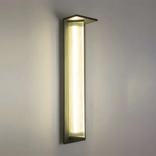 Modern Vertical Black Metal Exterior Wall Light Fixture Zawala Image - 23