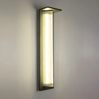 Modern Vertical Black Metal Exterior Wall Light Fixture Zawala Image - 24