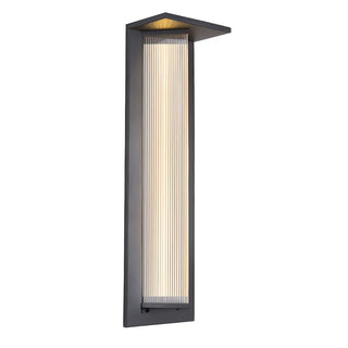 Modern Vertical Black Metal Exterior Wall Light Fixture Zawala Image - 25