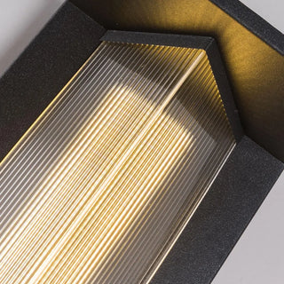 Modern Vertical Black Metal Exterior Wall Light Fixture Zawala Image - 26