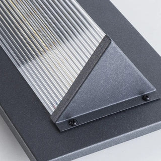 Modern Vertical Black Metal Exterior Wall Light Fixture Zawala Image - 27