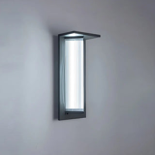 Modern Vertical Black Metal Exterior Wall Light Fixture Zawala Image - 7