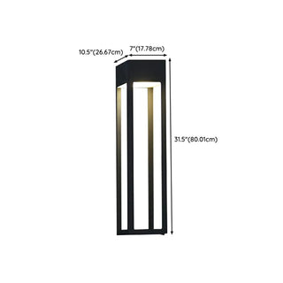 Waterproof Black Rectangular Steel External Wall Sconce Zawala Image - 10