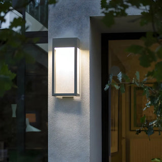 Waterproof Black Rectangular Steel External Wall Sconce Zawala Image - 2