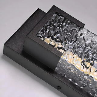 Contemporary Rectangular Metal External Wall Light Zawala Image - 10