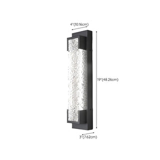 Contemporary Rectangular Metal External Wall Light Zawala #size