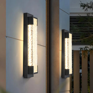 Contemporary Rectangular Metal External Wall Light Zawala Image - 3
