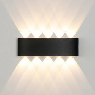 Simple Black Geometric External LED Metal Wall Lamp Zawala Image - 10