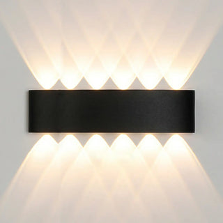 Simple Black Geometric External LED Metal Wall Lamp Zawala Image - 11