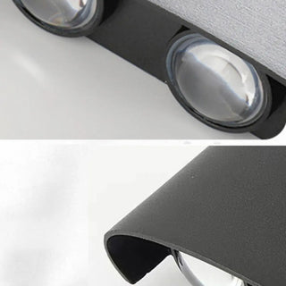 Simple Black Geometric External LED Metal Wall Lamp Zawala Image - 12