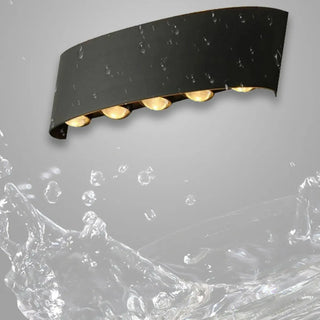 Simple Black Geometric External LED Metal Wall Lamp Zawala Image - 13