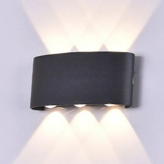 Simple Black Geometric External LED Metal Wall Lamp Zawala Image - 15