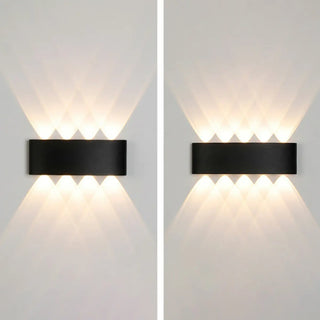 Simple Black Geometric External LED Metal Wall Lamp Zawala Image - 17