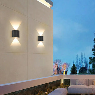 Simple Black Geometric External LED Metal Wall Lamp Zawala Image - 18