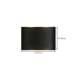 Simple Black Geometric External LED Metal Wall Lamp Zawala Image - 20