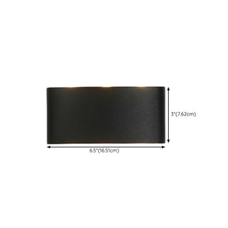 Simple Black Geometric External LED Metal Wall Lamp Zawala Image - 21