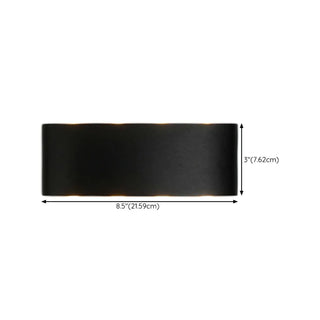 Simple Black Geometric External LED Metal Wall Lamp Zawala Image - 22