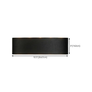 Simple Black Geometric External LED Metal Wall Lamp Zawala Image - 23