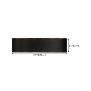 Simple Black Geometric External LED Metal Wall Lamp Zawala Image - 24