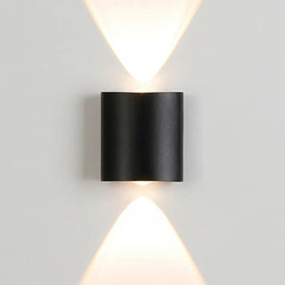 Simple Black Geometric External LED Metal Wall Lamp Zawala Image - 4