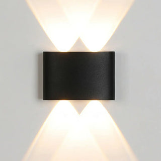Simple Black Geometric External LED Metal Wall Lamp Zawala Image - 6