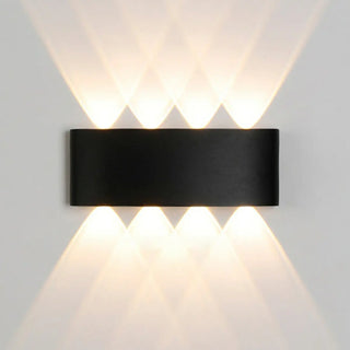 Simple Black Geometric External LED Metal Wall Lamp Zawala Image - 9