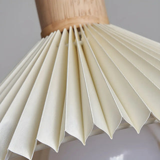 ZOWALA - Modern Cone White Fabric Pleated Fabric Pendant Light Image - 10
