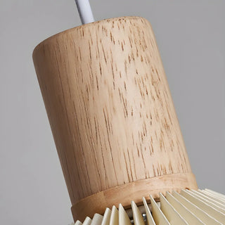 ZOWALA - Modern Cone White Fabric Pleated Fabric Pendant Light Image - 11