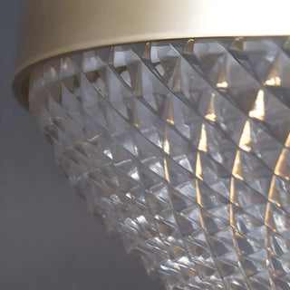 Small Golden Clear Glass Bowl-Shaped Flush Mount Light Zawala Image - 10