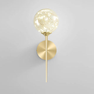 Trendy Fairy Lights Gold Glass Globe Wall Sconce Zawala Image - 10