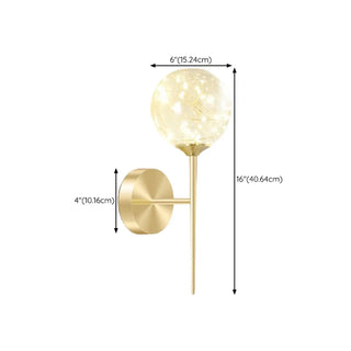 Trendy Fairy Lights Gold Glass Globe Wall Sconce Zawala #size