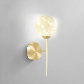 Trendy Fairy Lights Gold Glass Globe Wall Sconce Zawala Image - 4
