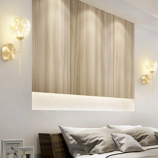 Trendy Fairy Lights Gold Glass Globe Wall Sconce Zawala Image - 7